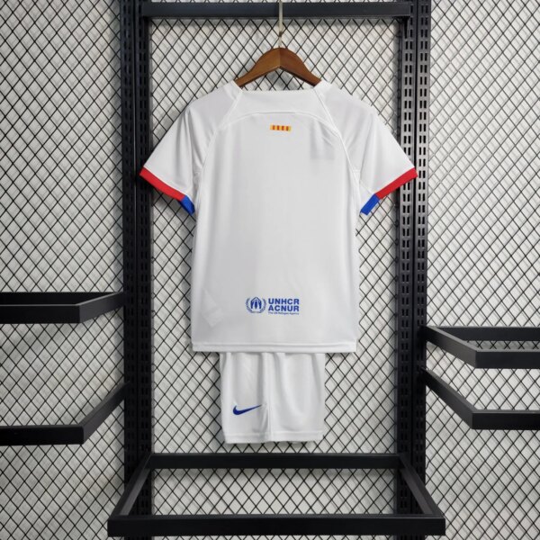 23-24 Barcelona Away Kids Kit - Image 3