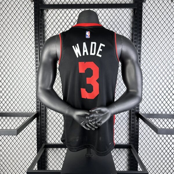 23-24 Miami Heat City Edition Wade #3 NBA Swingman Jersey - Image 2
