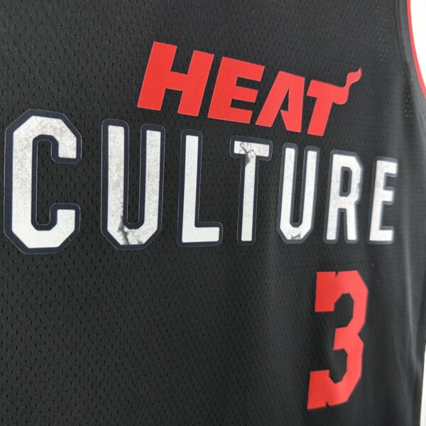23-24 Miami Heat City Edition Wade #3 NBA Swingman Jersey - Image 4