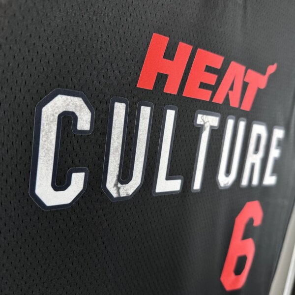 23-24 Miami Heat City Edition James #6 NBA Swingman Jersey - Image 3
