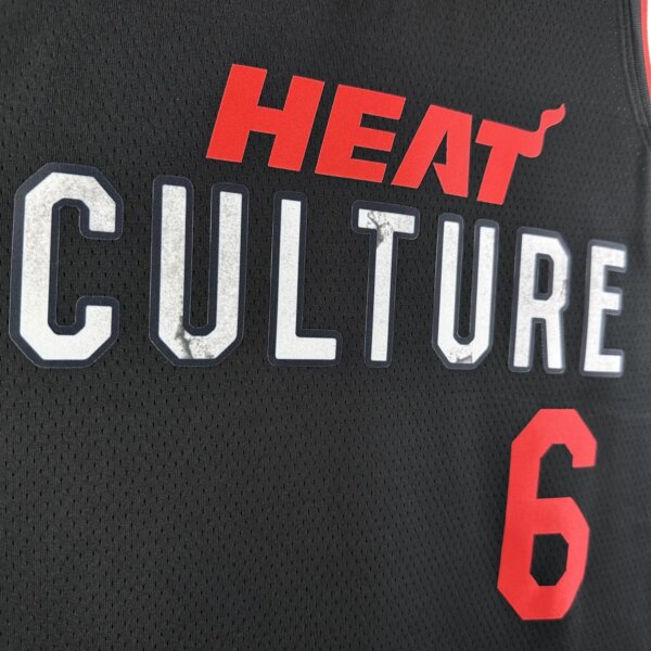 23-24 Miami Heat City Edition James #6 NBA Swingman Jersey - Image 4