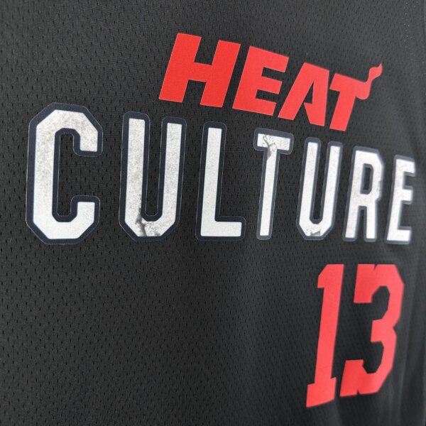 23-24 Miami Heat City Edition Adebayo #13 NBA Swingman Jersey - Image 3
