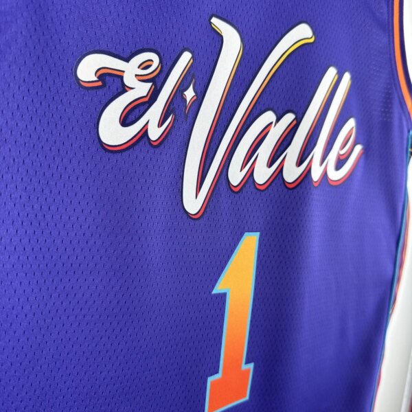 23-24 Phoenix Suns City Edition Booker #1 NBA Swingman Jersey - Image 3