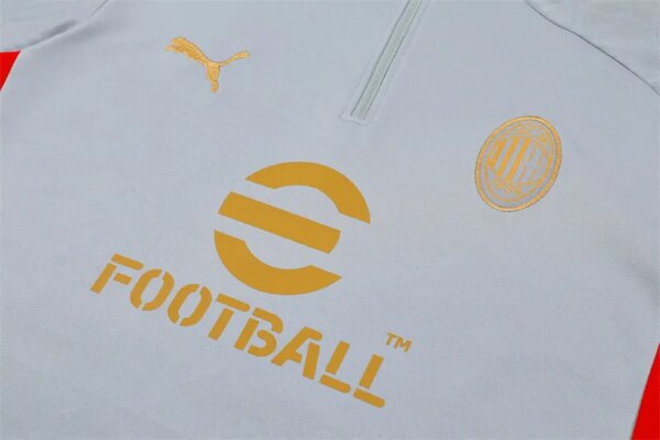 24-25 AC Milan Grey Training Suit - Image 3