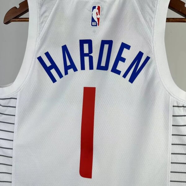 23-24 LA Clippers Home James Harden #1 Swingman NBA Jersey - Image 6