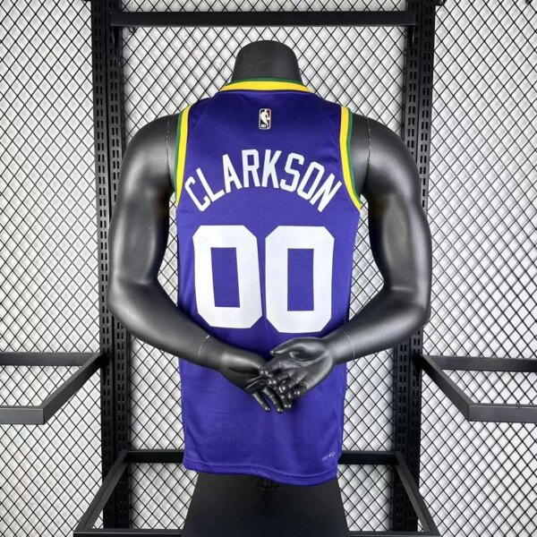 23-24 Utah Jazz Classic Edition Jordan Clarkson #00 Swingman NBA Jersey - Image 2