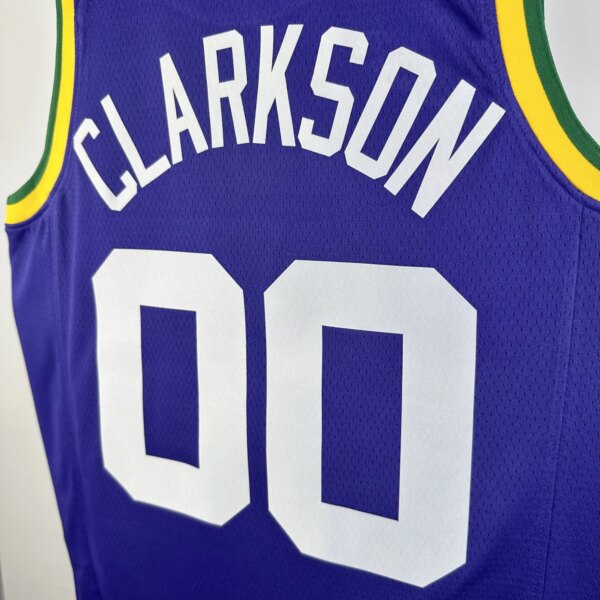 23-24 Utah Jazz Classic Edition Jordan Clarkson #00 Swingman NBA Jersey - Image 8