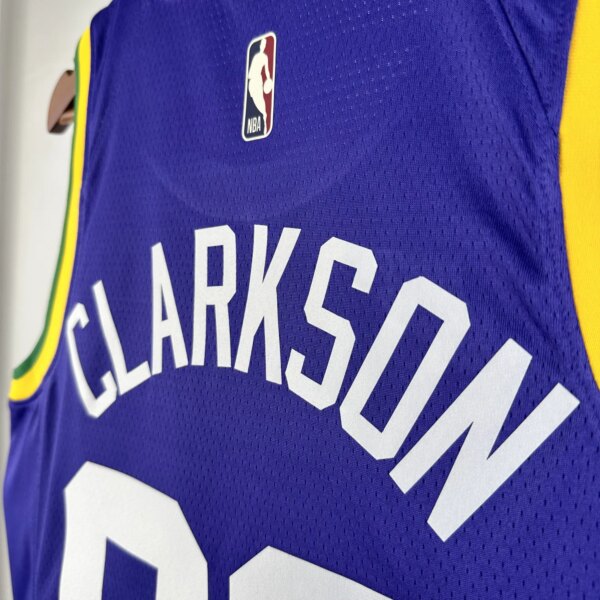 23-24 Utah Jazz Classic Edition Jordan Clarkson #00 Swingman NBA Jersey - Image 9