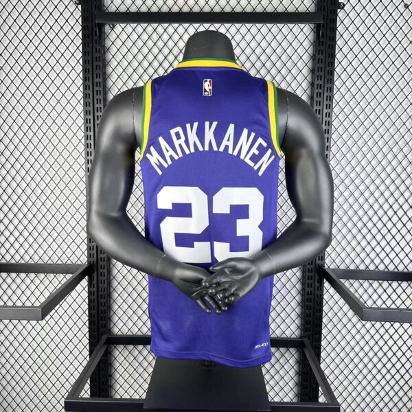 23-24 Utah Jazz Classic Edition Lauri Markkanen #23 Swingman NBA Jersey - Image 2