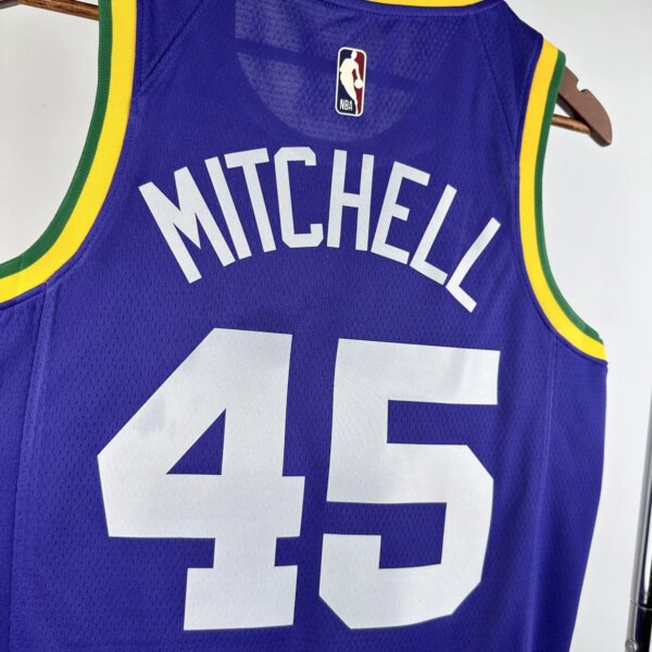 23-24 Utah Jazz Classic Edition Donovan Mitchel #45 Swingman NBA Jersey - Image 7