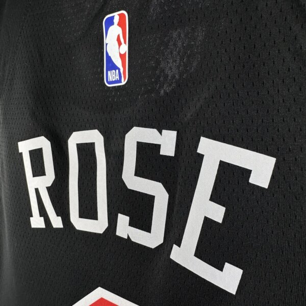 23-24 Chicago Bulls City Edition Derrick Rose #1 Swingman NBA Jersey - Image 9