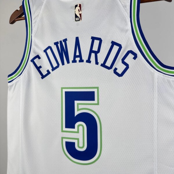 23-24 Minnesota Timberwolves Classic Edition EDWARDS #5 Swingman NBA Jersey - Image 8