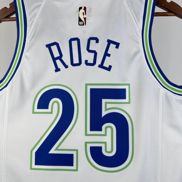 23-24 Minnesota Timberwolves Classic Edition ROSE #25 Swingman NBA Jersey - Image 5