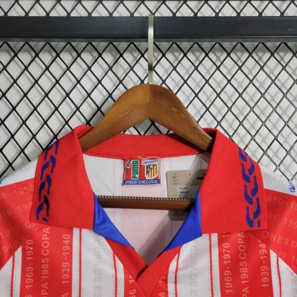 1995-96 Atletico Madrid Home Retro Jersey - Image 2