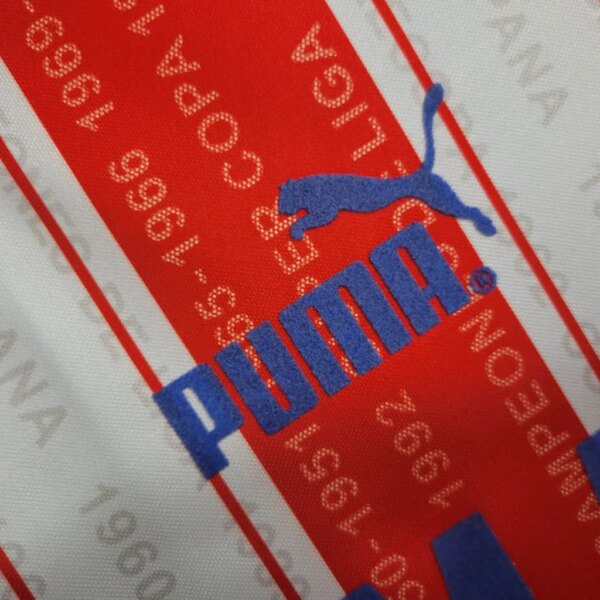 1995-96 Atletico Madrid Home Retro Jersey - Image 3
