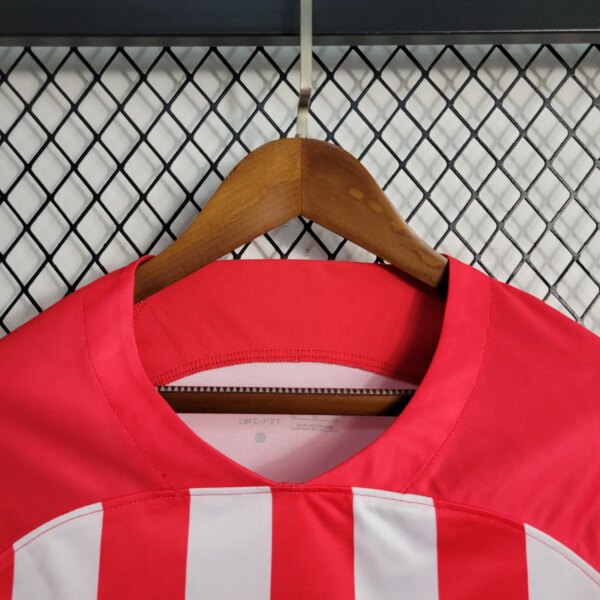 23-24 Atletico Madrid Home Long Sleeve Fans Jersey - Image 3