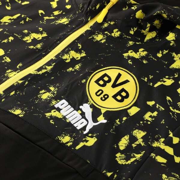 23-24 Borussia Dortmund Hooded Windbreaker Suit - Image 7