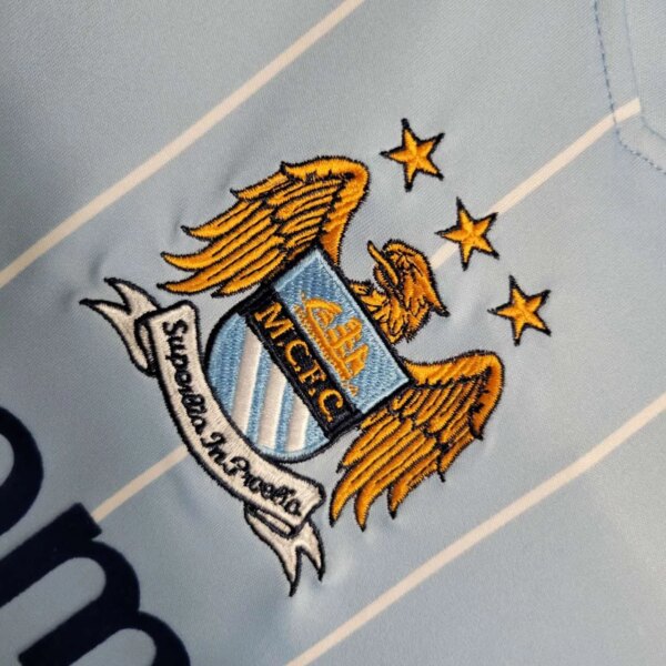 07-08 Manchester City Home Retro Jersey - Image 3