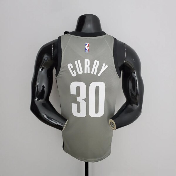 Nets Curry #30 Flyer Grey NBA Jersey - Image 2