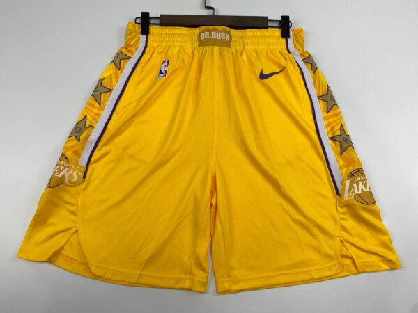 19-20 Lakers Yellow V-Neck Hot Pressed Jersey - Image 16