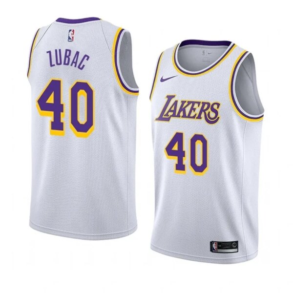 Lakers Retro Round Neck Hot Pressed Jersey - Image 2