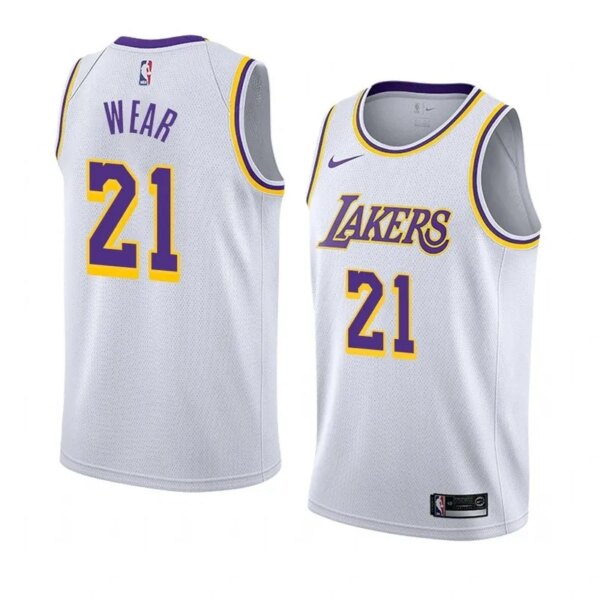 Lakers Retro Round Neck Hot Pressed Jersey - Image 4
