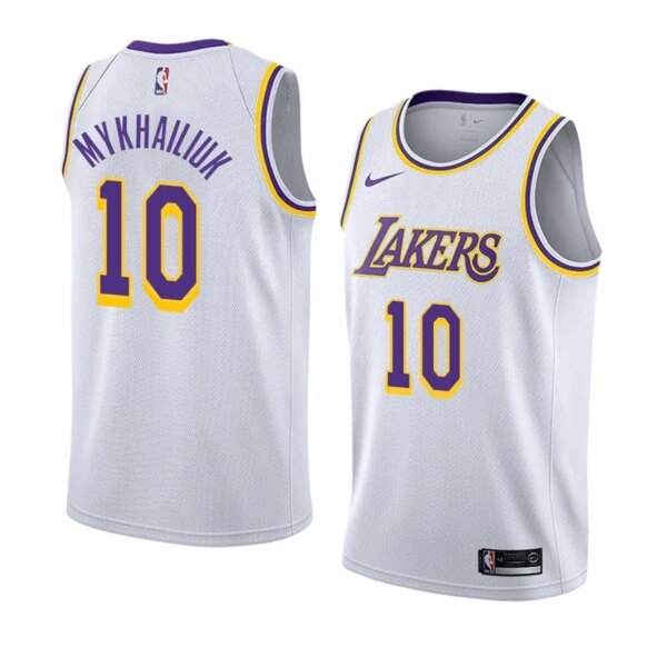 Lakers Retro Round Neck Hot Pressed Jersey - Image 10