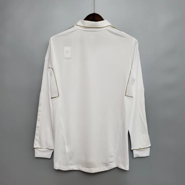 11-12 Real Madrid Home Long Sleeve Retro Jersey - Image 3