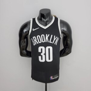 75th Anniversary Curry #30 Nets Black NBA Jersey