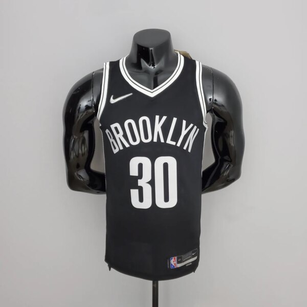 75th Anniversary Curry #30 Nets Black NBA Jersey