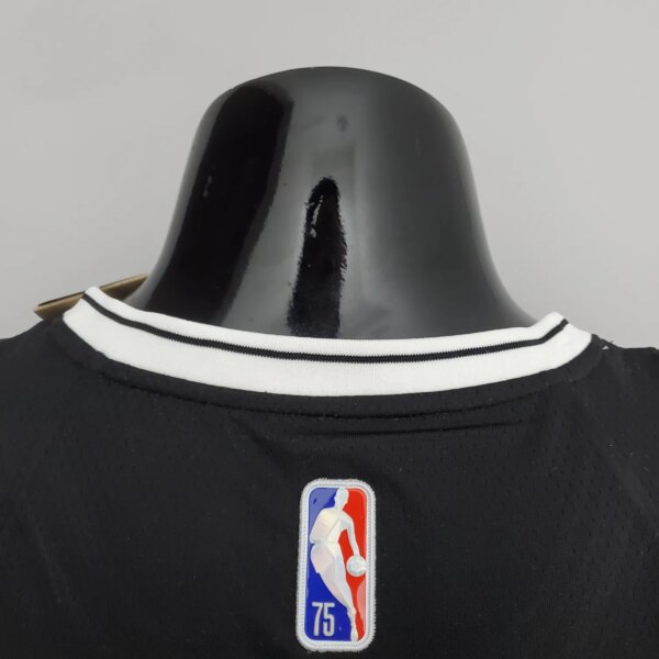 75th Anniversary Curry #30 Nets Black NBA Jersey - Image 2