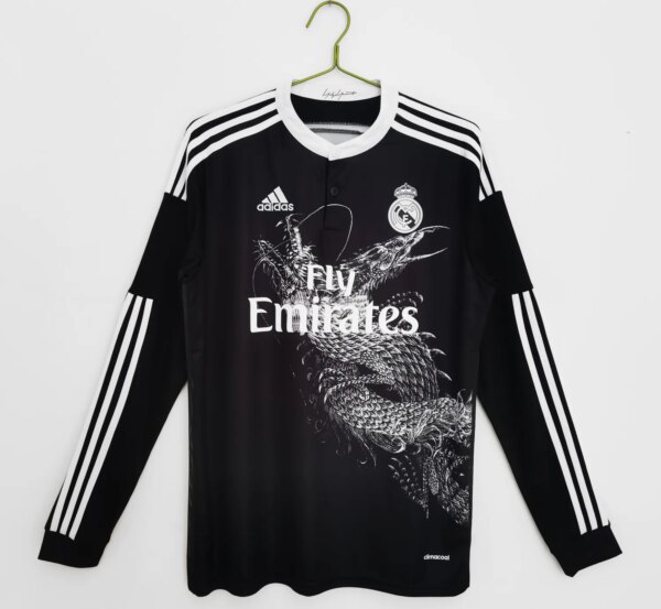 14-15 Real Madrid Third Black Long Sleeve Retro Jersey