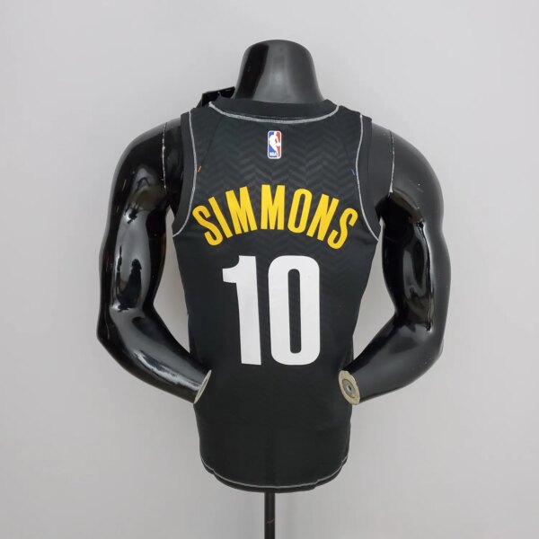 New Brooklyn Nets Simmons #10 City Edition Black - Image 2