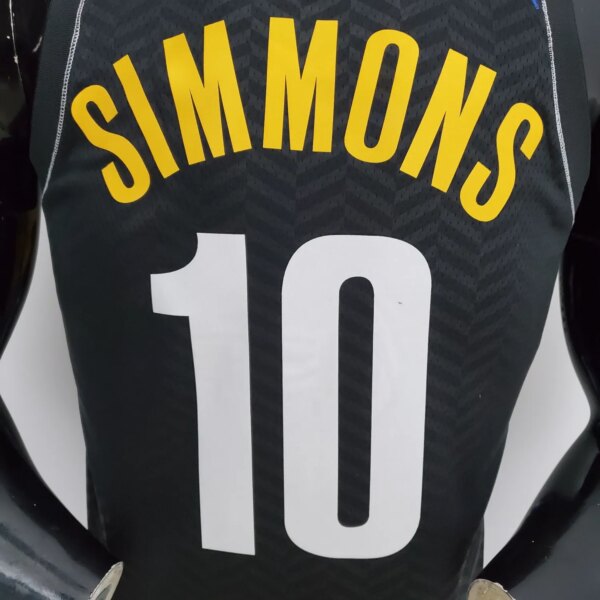 New Brooklyn Nets Simmons #10 City Edition Black - Image 3