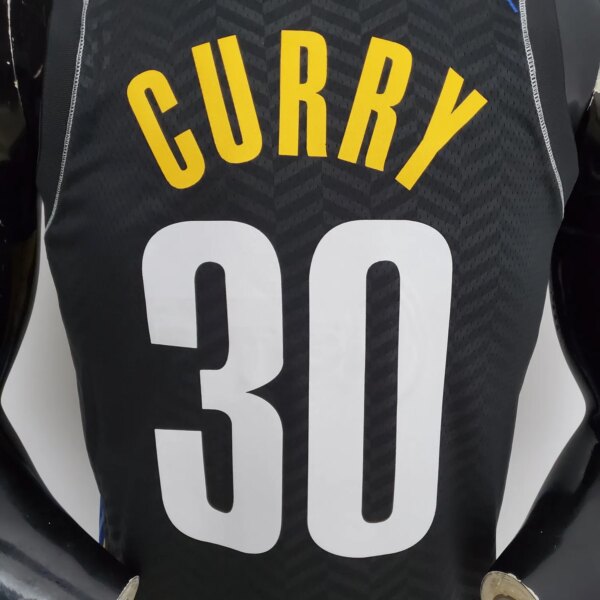 New Brooklyn Nets Curry #30 City Edition Black - Image 3