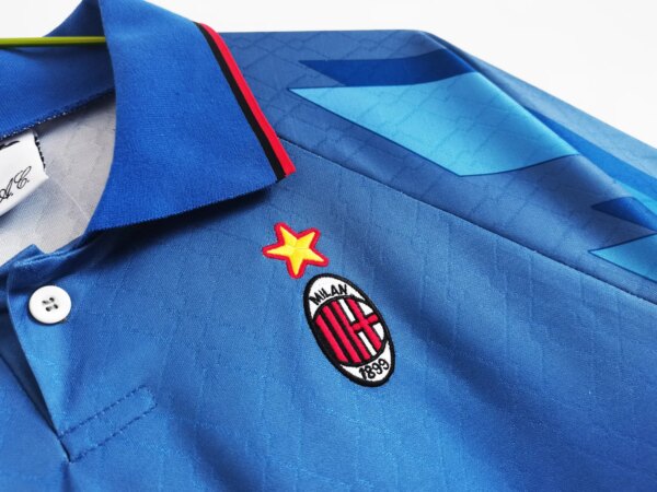 95-96 AC Milan 4TH Away Blue Retro Jersey - Image 2