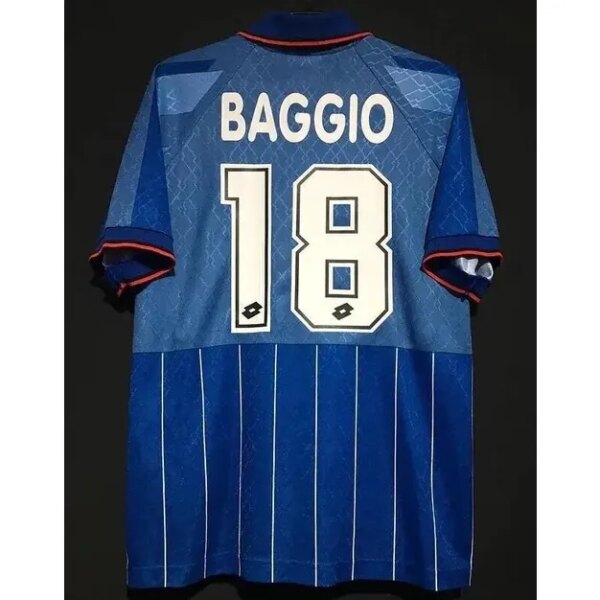 95-96 AC Milan 4TH Away Blue Retro Jersey - Image 4