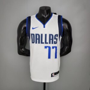 DONCIC#77 Mavericks home White NBA Jersey
