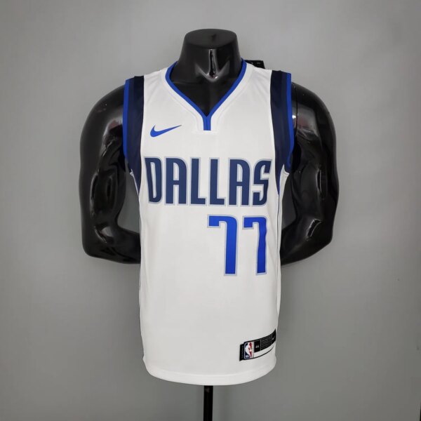 DONCIC#77 Mavericks home White NBA Jersey