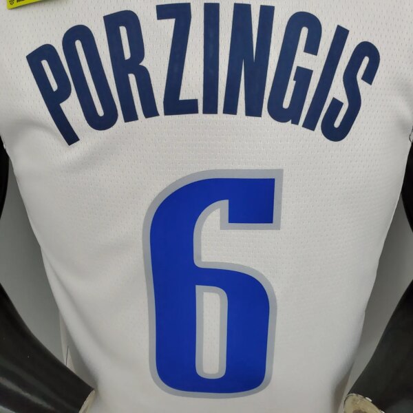 PORZINGIS#6 Mavericks home White NBA Jersey - Image 4