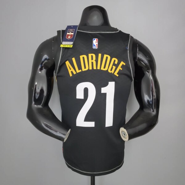 New Brooklyn Nets ALDRIDGE#21 City Edition Black - Image 3