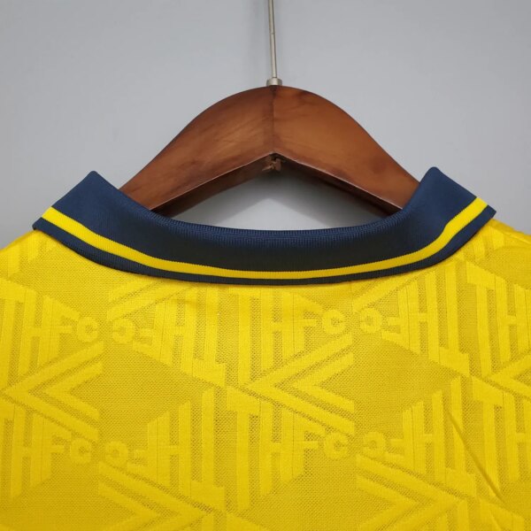 92-94 Tottenham Hotspur Away Yellow Retro Jersey - Image 2