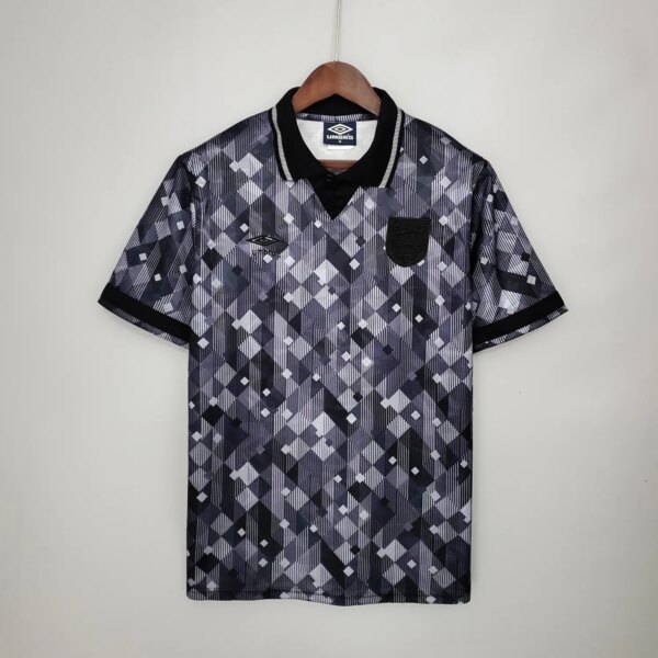 1990 England Retro black away fans version jersey