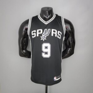 PARKER#9 Spurs Black NBA Jersey