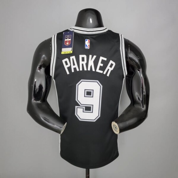 PARKER#9 Spurs Black NBA Jersey - Image 3