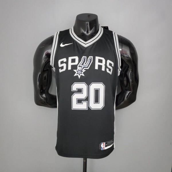 GINOBILI#20 Spurs Black NBA Jersey