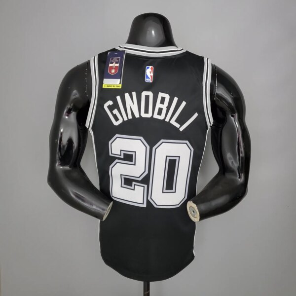 GINOBILI#20 Spurs Black NBA Jersey - Image 2