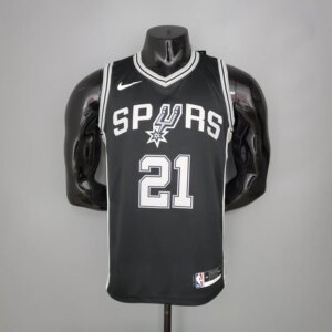 DUNCAN#21 Spurs Black NBA Jersey