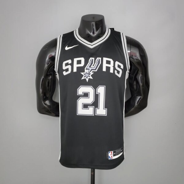 DUNCAN#21 Spurs Black NBA Jersey