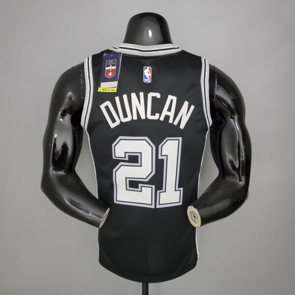 DUNCAN#21 Spurs Black NBA Jersey - Image 3